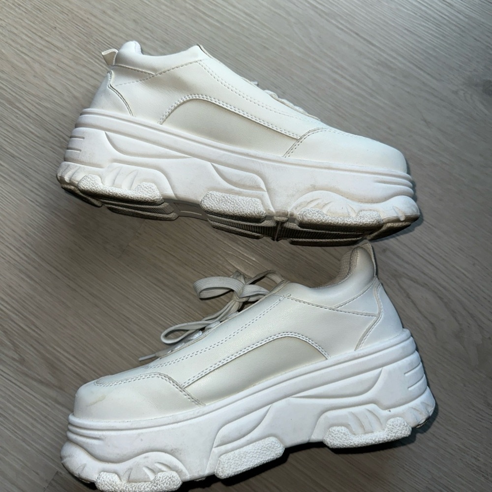 Women's White Chunky Sneakers
